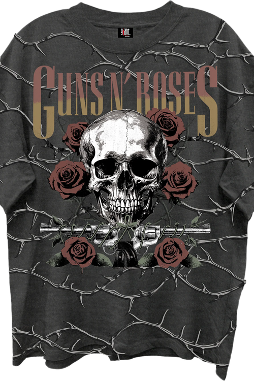 Front & Back Barbed Wire Guns N' Roses Oversized T-Shirt