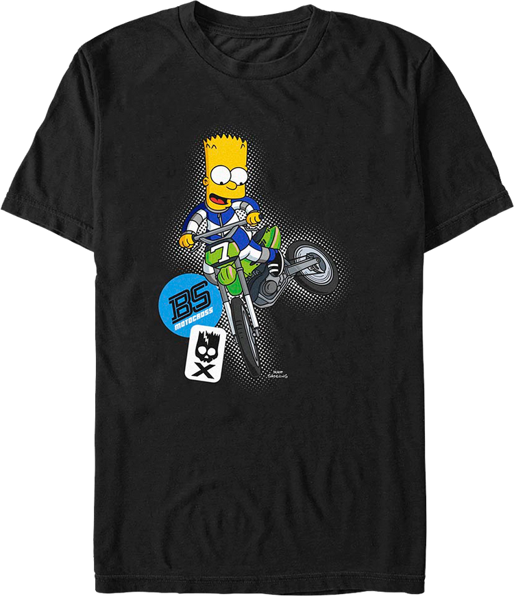 Bart Simpson Motocross Simpsons T-Shirt