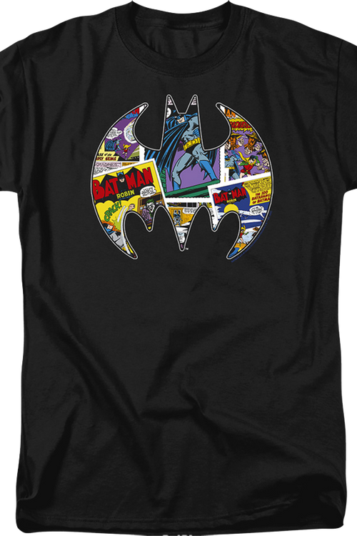 Batman Logo Collage DC Comics T-Shirt