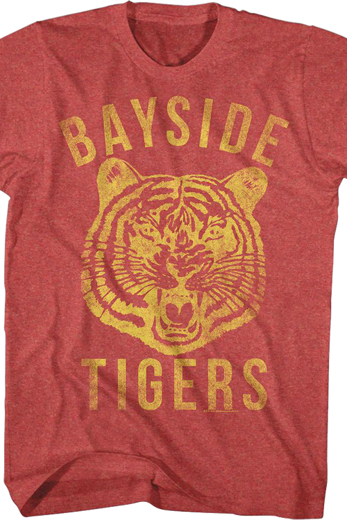 Bayside Tigers Retro Red Logo Saved By The Bell T-Shirt