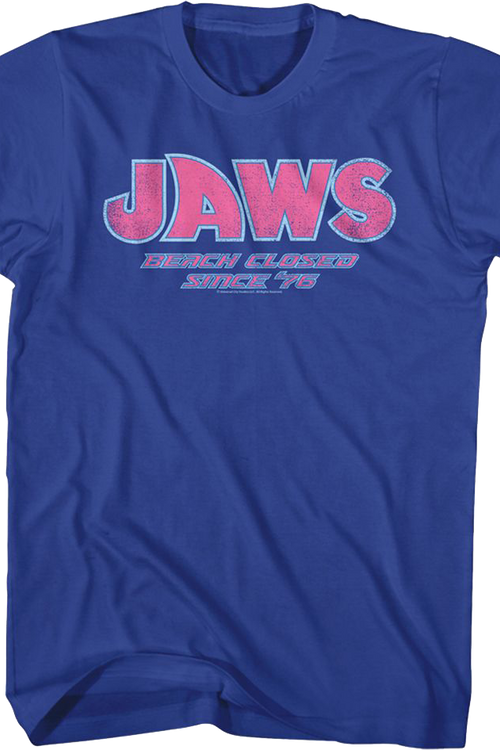 Beach Closed Since '75 Jaws T-Shirt