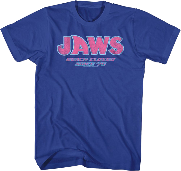 Beach Closed Since '75 Jaws T-Shirt