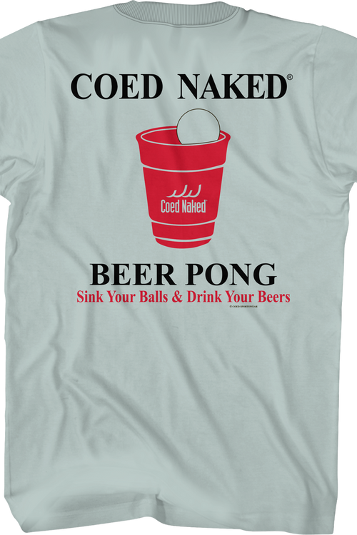 Beer Pong Coed Naked T-Shirt