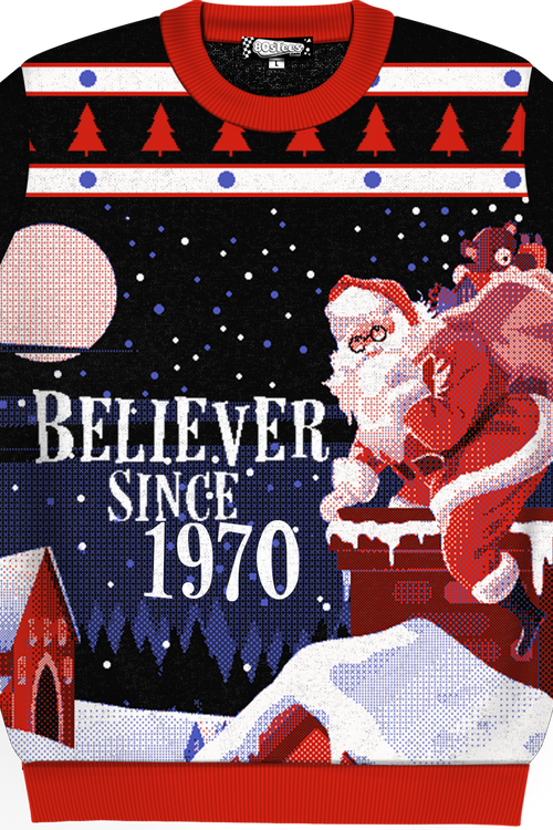 Believer Since 1970 Knitted Christmas Sweater