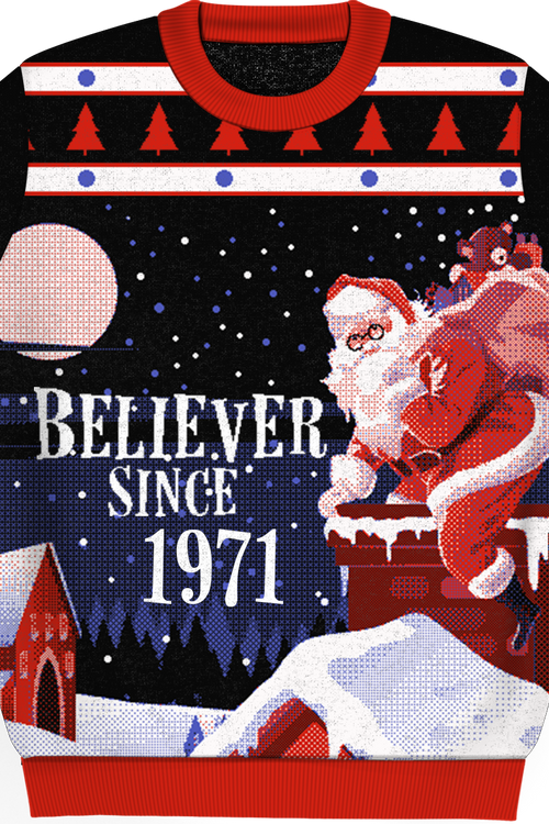 Believer Since 1971 Knitted Christmas Sweater