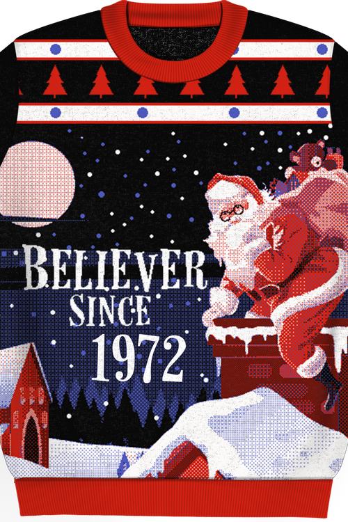 Believer Since 1972 Knitted Christmas Sweater