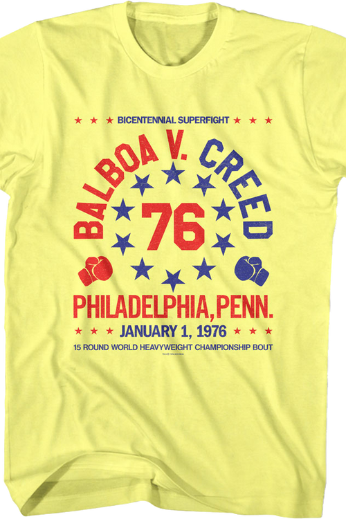 Bicentennial Superfight Balboa V. Creed Rocky T-Shirt