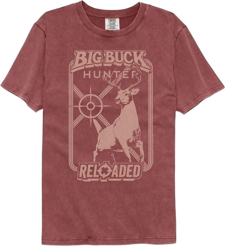 Big Buck Hunter Monochrome Target Comfort Colors Brand T-Shirt