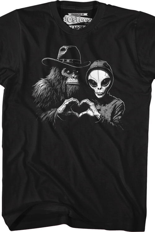 Bigfoot & Alien Love T-Shirt