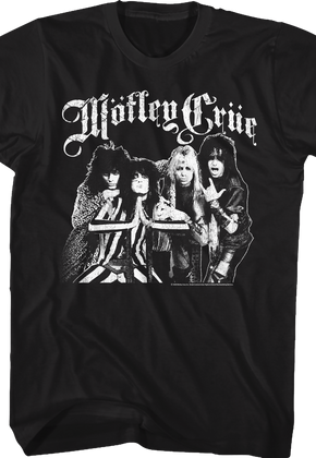 Black And White Band Photo Motley Crue T-Shirt