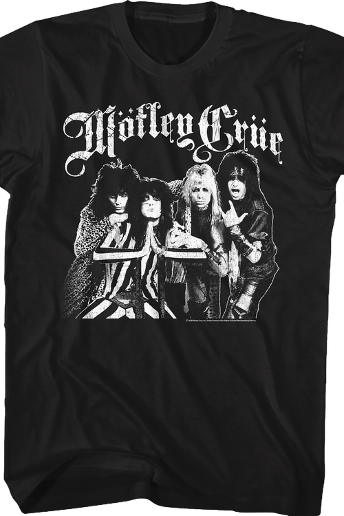Black And White Band Photo Motley Crue T-Shirt