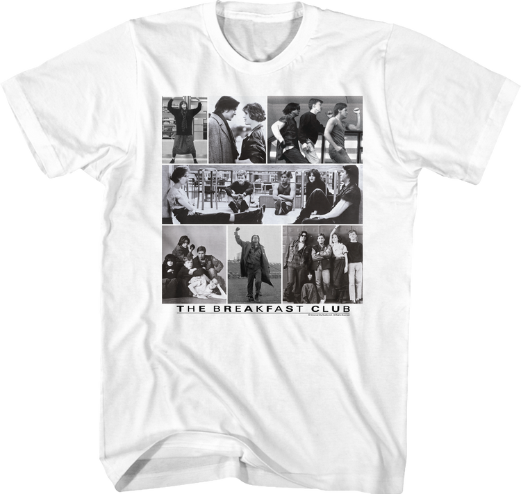 Black and White Collage Breakfast Club T-Shirt
