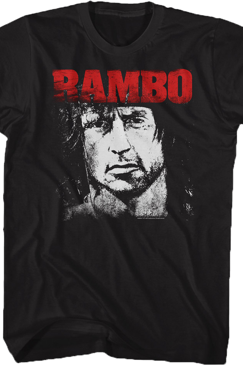 Black and White Face Rambo T-Shirt