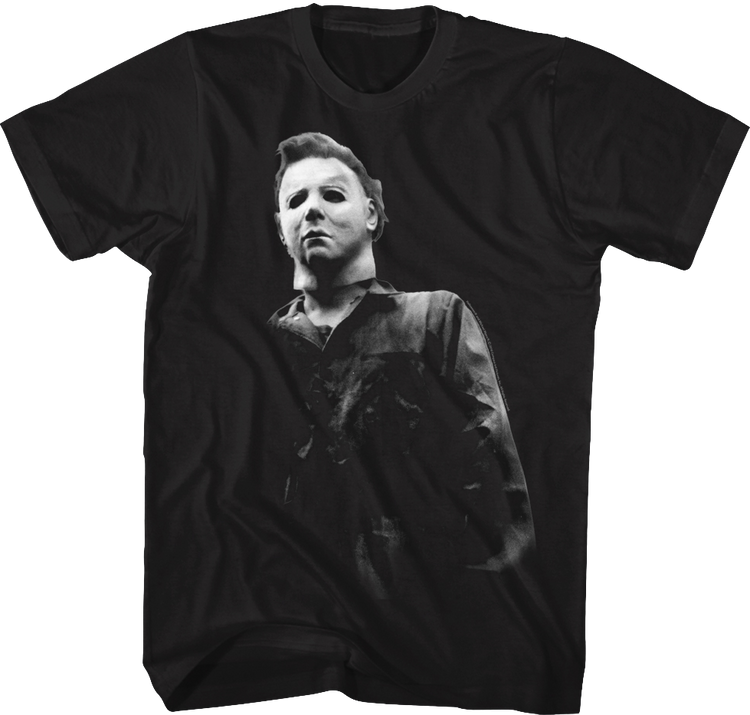 Black and White Michael Myers Halloween T-Shirt
