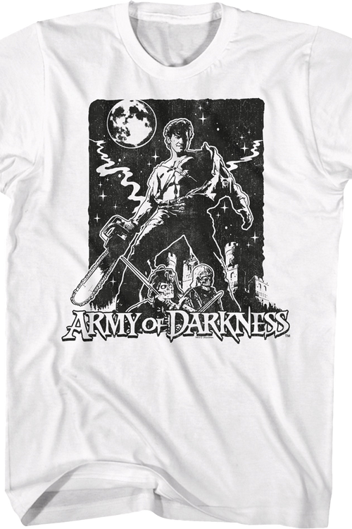 Black And White Poster Army of Darkness T-Shirt