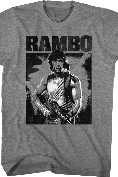 Black and White Rambo T-Shirt
