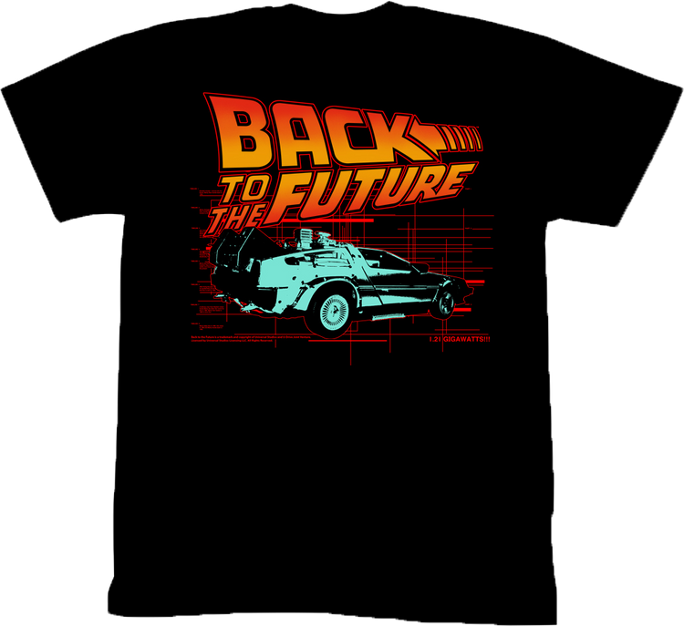 Black Back To The Future T-Shirt
