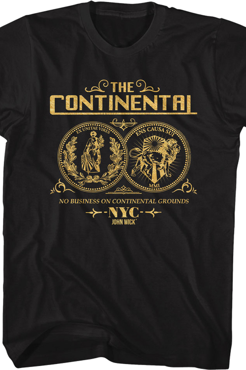Black Continental Coin John Wick T-Shirt