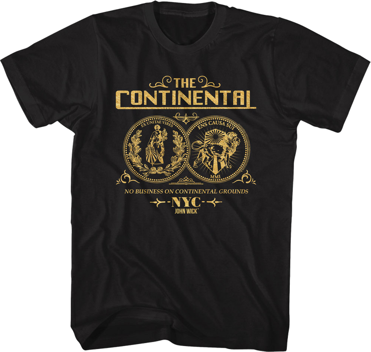 Black Continental Coin John Wick T-Shirt