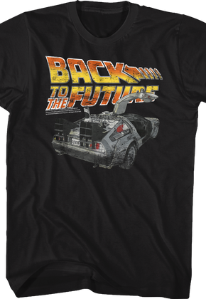 Black Distressed Back to the Future Shirt