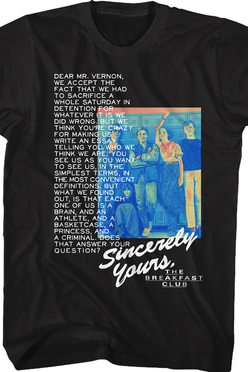 Black Essay Breakfast Club T-Shirt