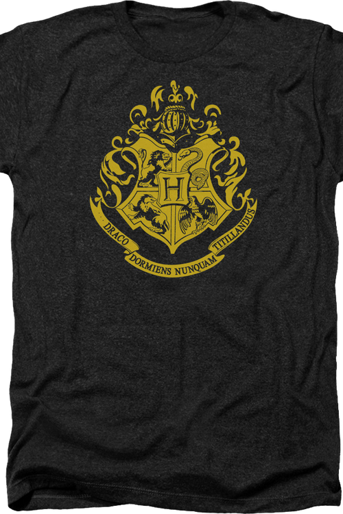Black Heather Hogwarts Crest Harry Potter T-Shirt