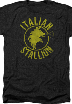 Black Heather Italian Stallion Logo Rocky T-Shirt