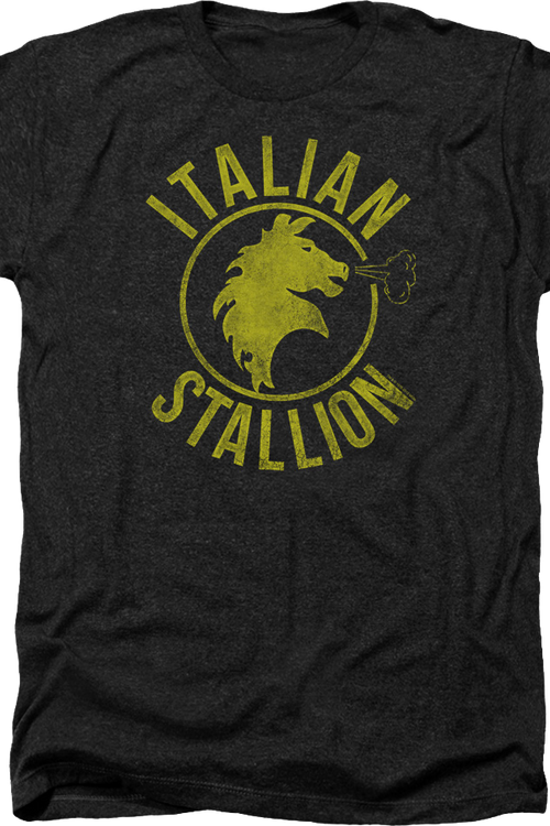 Black Heather Italian Stallion Logo Rocky T-Shirt