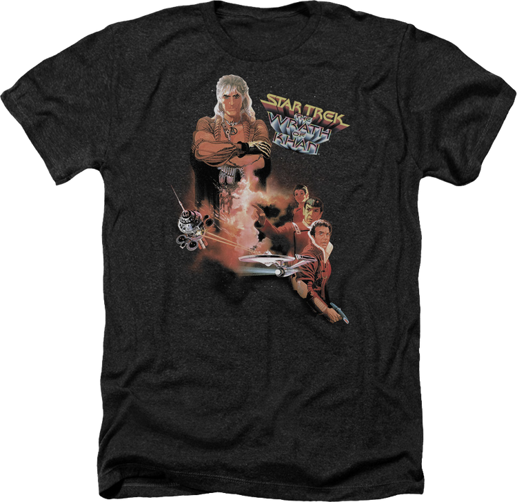 Black Heather Star Trek II The Wrath Of Khan T-Shirt