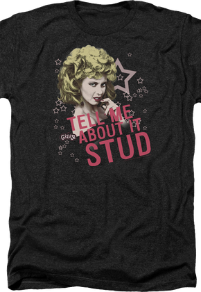 Black Heather Tell Me About It Stud Grease T-Shirt