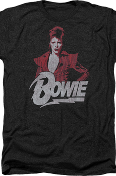 Black Heather Ziggy Stardust David Bowie T-Shirt