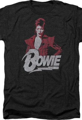Black Heather Ziggy Stardust David Bowie T-Shirt