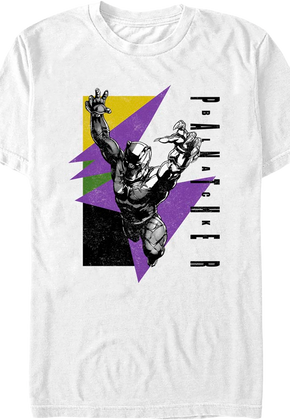 Black Panther Retro Shapes Marvel Comics T-Shirt