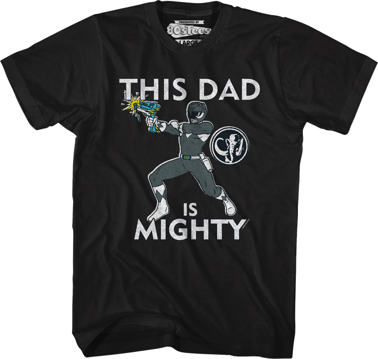 Black Ranger This Dad Mighty Morphin Power Rangers T-Shirt