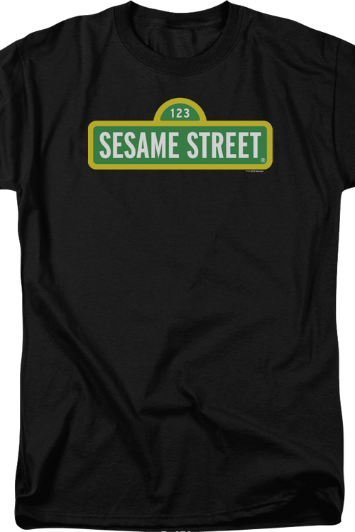 Black Sign Sesame Street T-Shirt