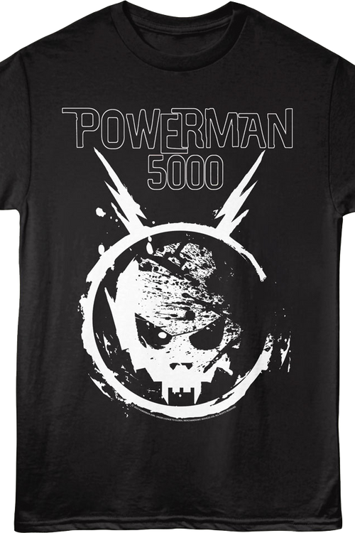 Black Space Skull Powerman 5000 T-Shirt
