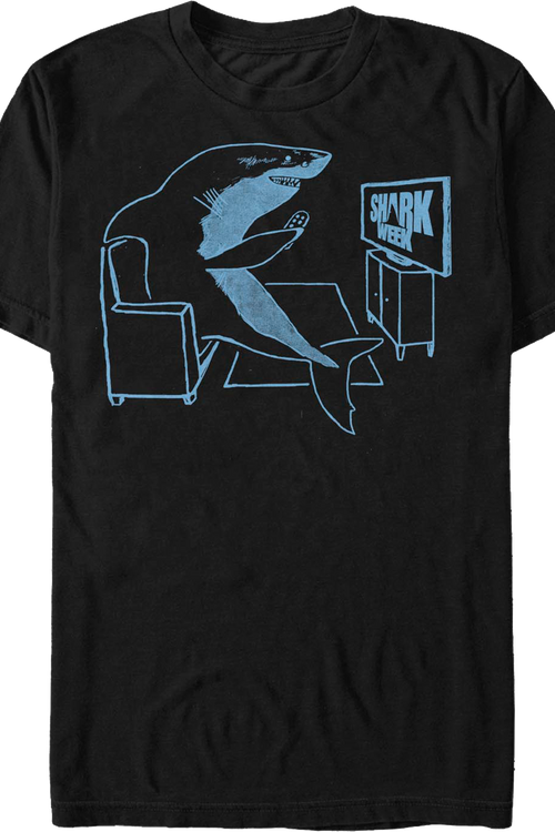 Black Watching Shark Week T-Shirt