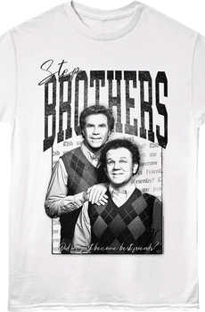 Black & White Best Friends Photo Step Brothers T-Shirt