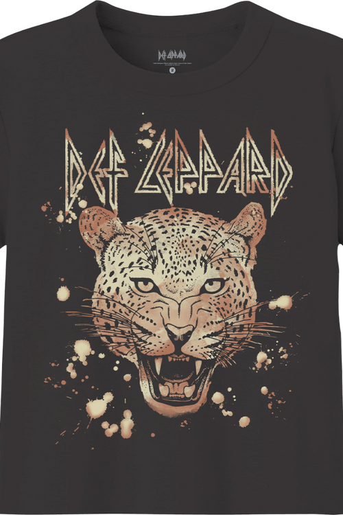 Bleached Leopard Def Leppard Crop Top