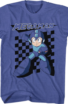 Blue Bomber Checkerboard Mega Man T-Shirt