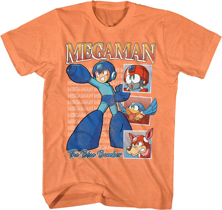 Blue Bomber Squares Mega Man T-Shirt