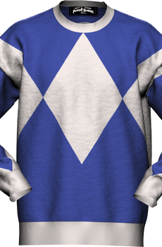Blue Ranger Mighty Morphin Power Rangers Knitted Sweater
