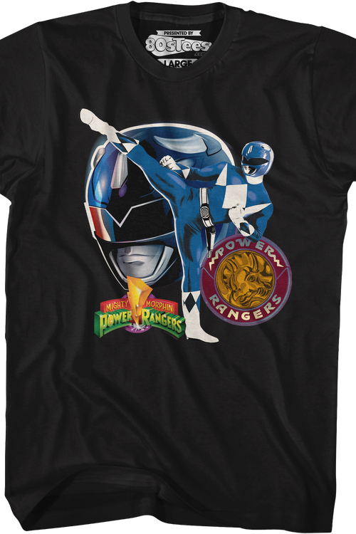 Blue Ranger Profile Mighty Morphin Power Rangers T-Shirt