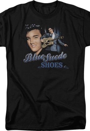 Blue Suede Shoes Collage Elvis Presley T-Shirt
