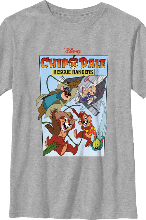 Boys Youth Comic Book Cover Chip 'n Dale Rescue Rangers Shirt