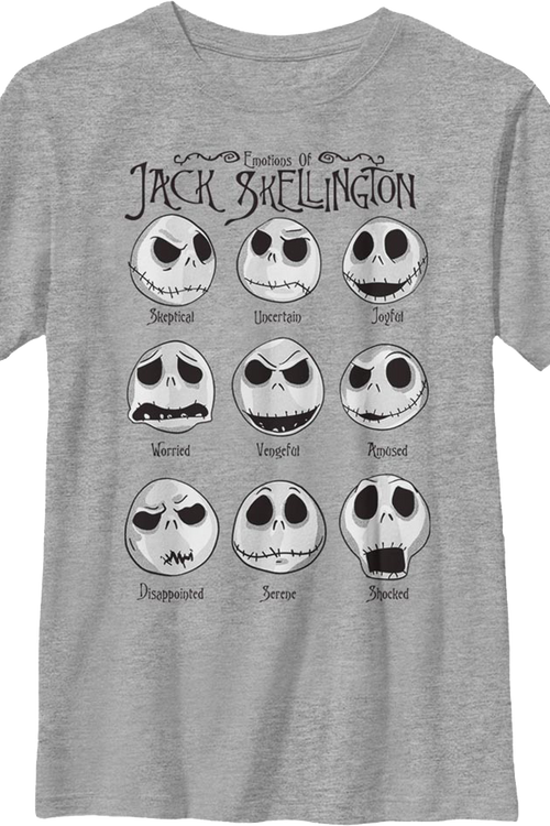 Boys Youth Emotions Nightmare Before Christmas Shirt