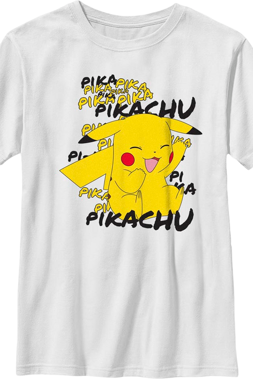 Boys Youth Happy Pikachu Pokemon Shirt