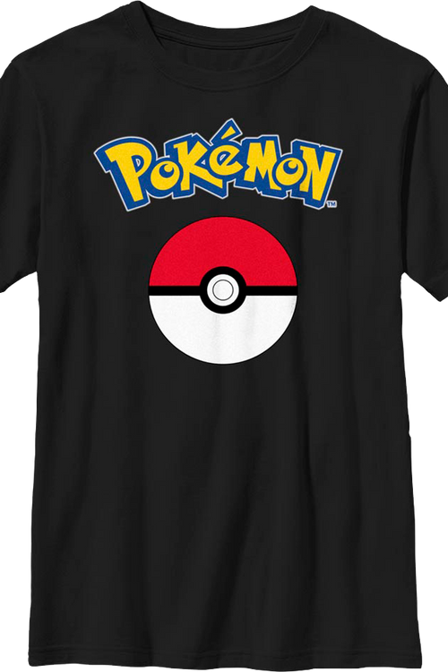 Boys Youth Poke Ball Logo Pokemon Shirt