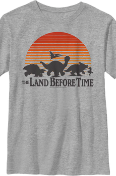 Boys Youth Sunset Silhouette Land Before Time Shirt