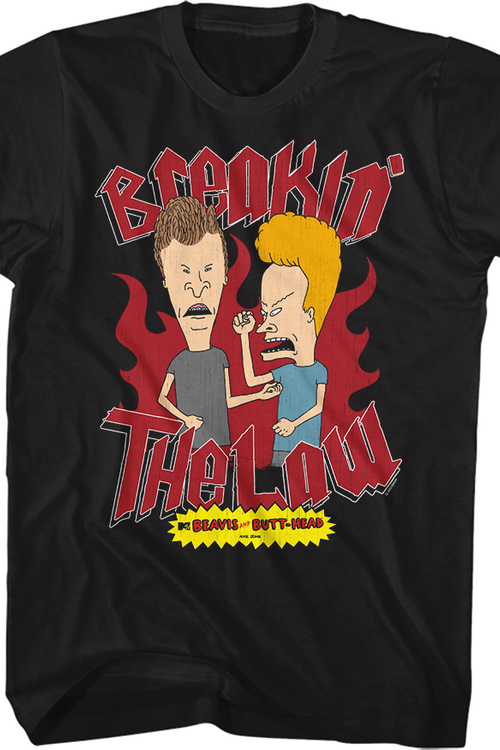 Breakin' The Law Beavis And Butt-Head T-Shirt